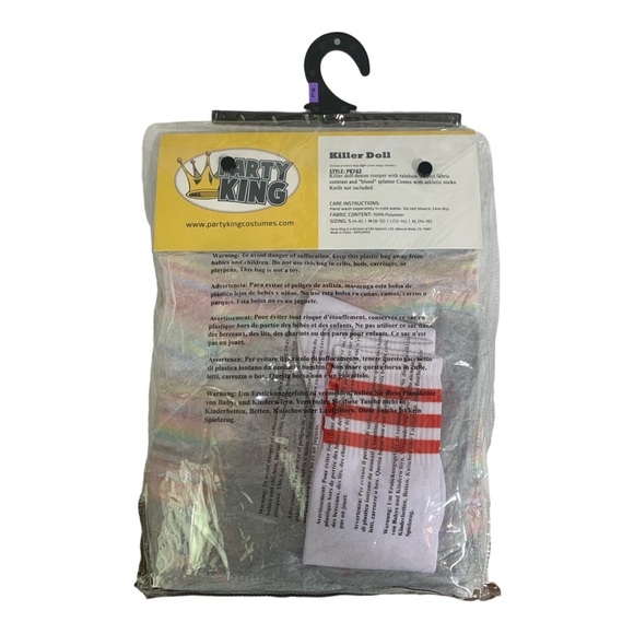 Sexy Party King Killer Doll Chucky Bloody Bodysuit Costume PK762 Teddy Socks XL - Picture 5 of 5